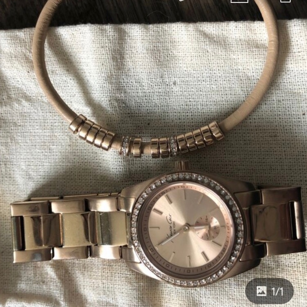 Kenneth Cole Rose Gold Watch & Bracelet
